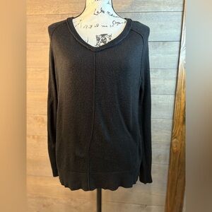 14th & Union Black Sweater Women's Small Unique Edgy Design Long Sleeve Top